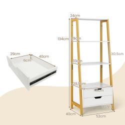 Etajera Costway JV12654WH (White/Gold) Thumb
