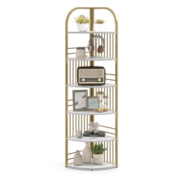 Etajera Costway JV12738WH (White/Gold) Thumb