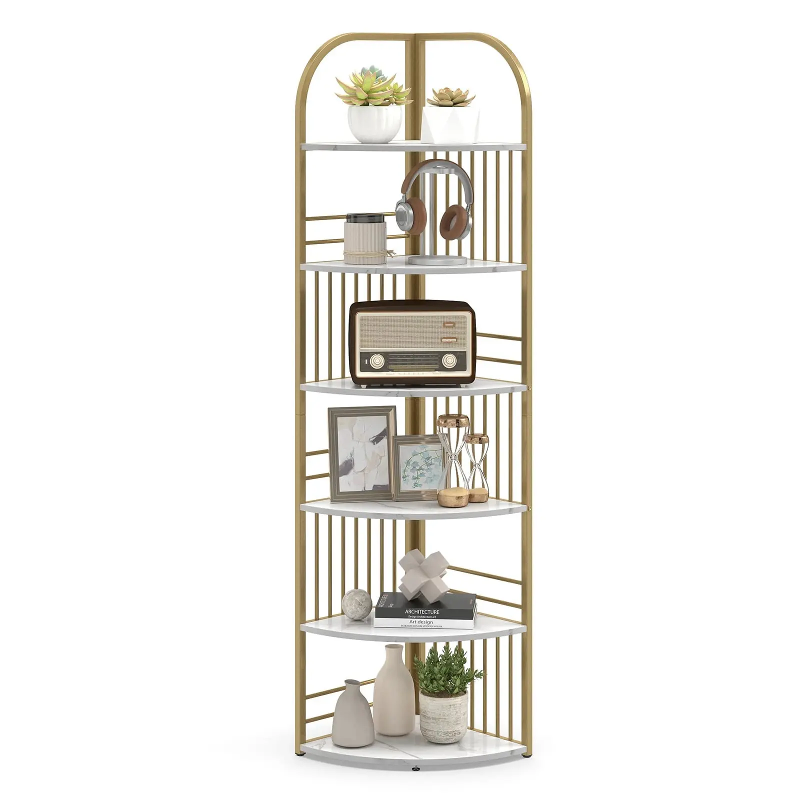 Etajera Costway JV12738WH (White/Gold) - 2