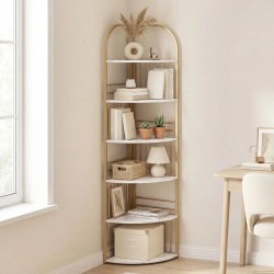 Etajera Costway JV12738WH (White/Gold)