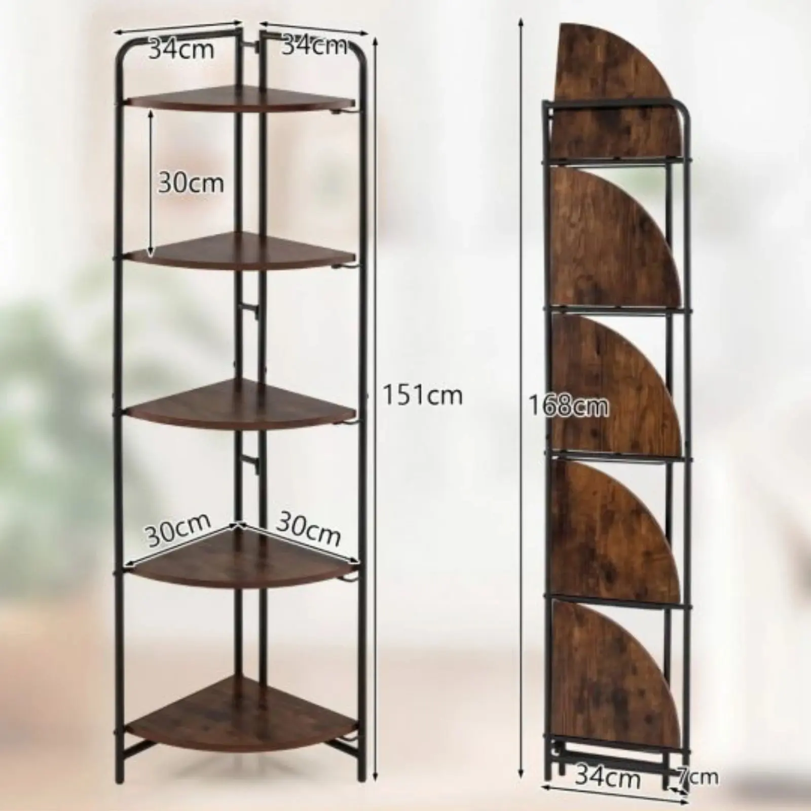 Etajera Costway JV12739CF (Brown) - 3