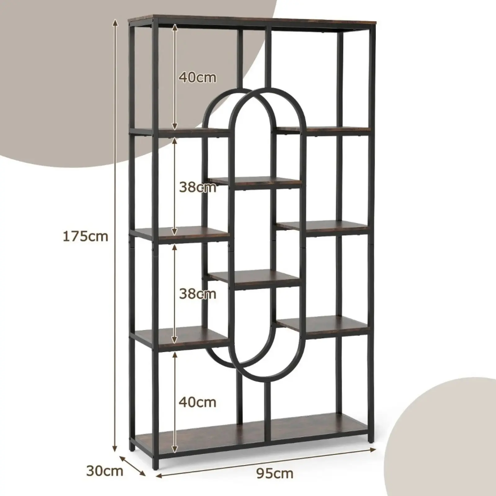 Etajera Costway JV12894CF (Brown) - 3