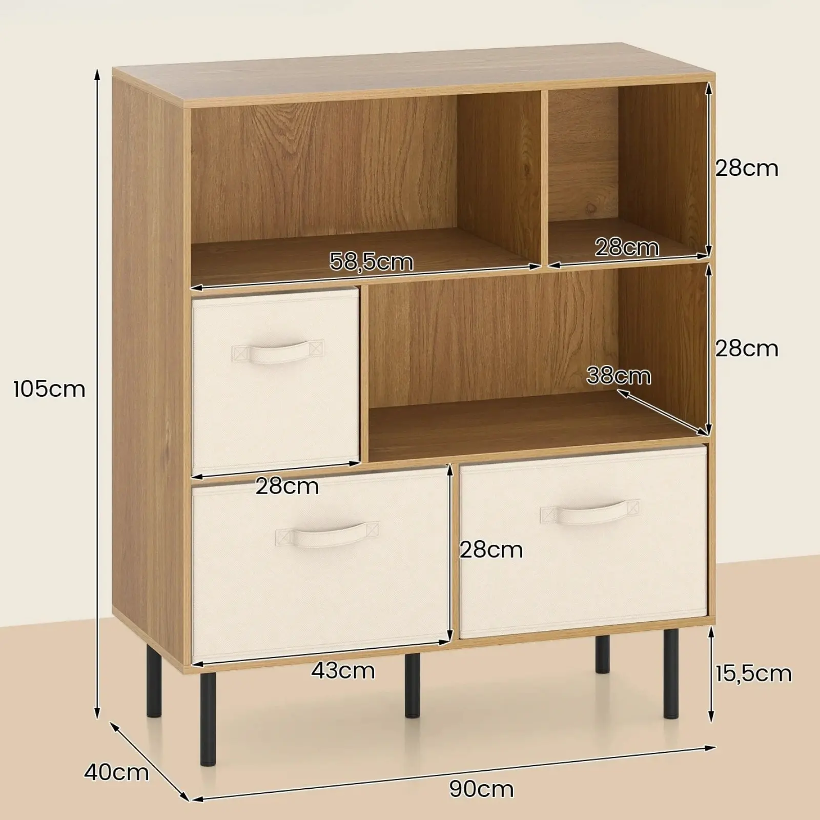 Стеллаж Costway JV12969NA (Natural) - 3