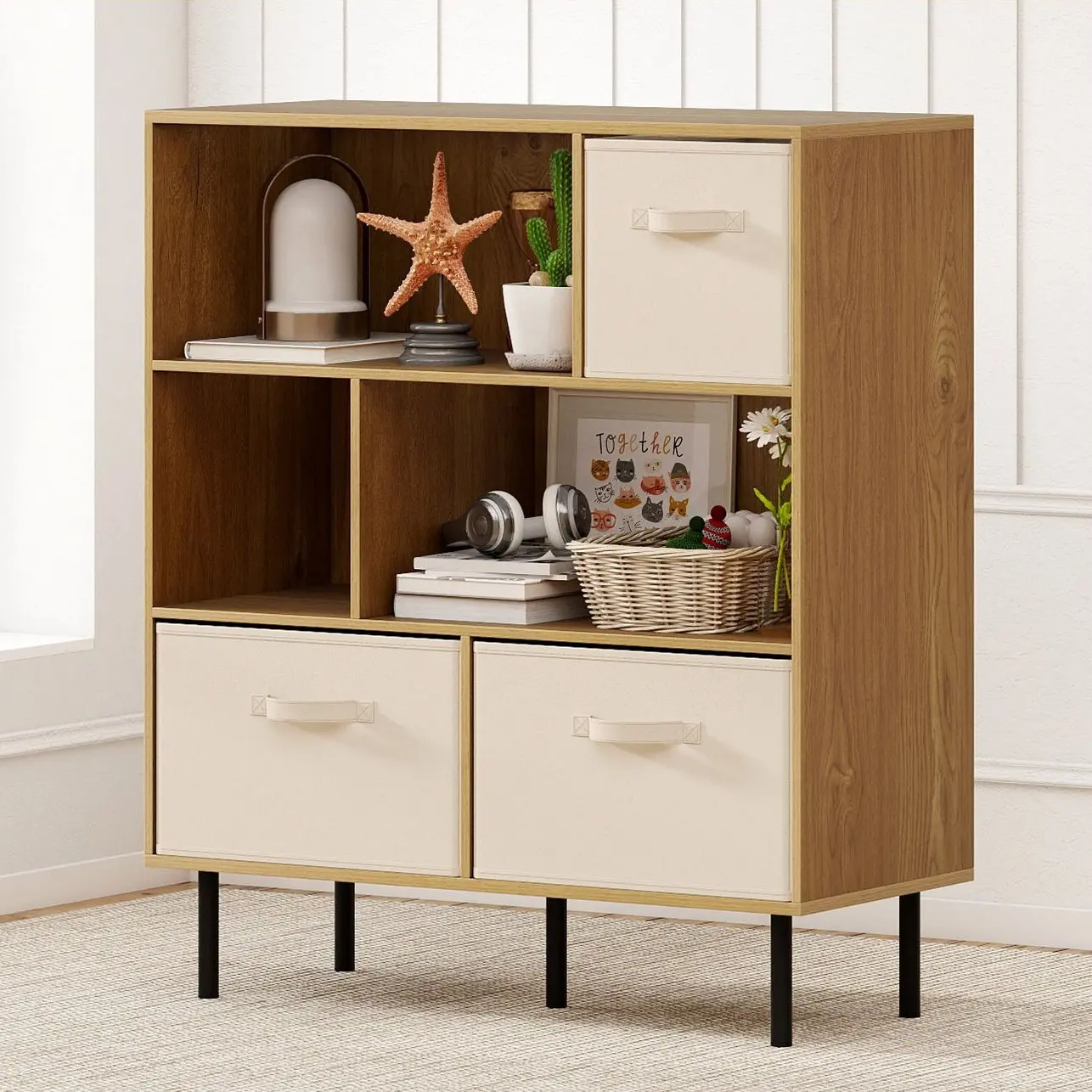 Стеллаж Costway JV12969NA (Natural) - 5