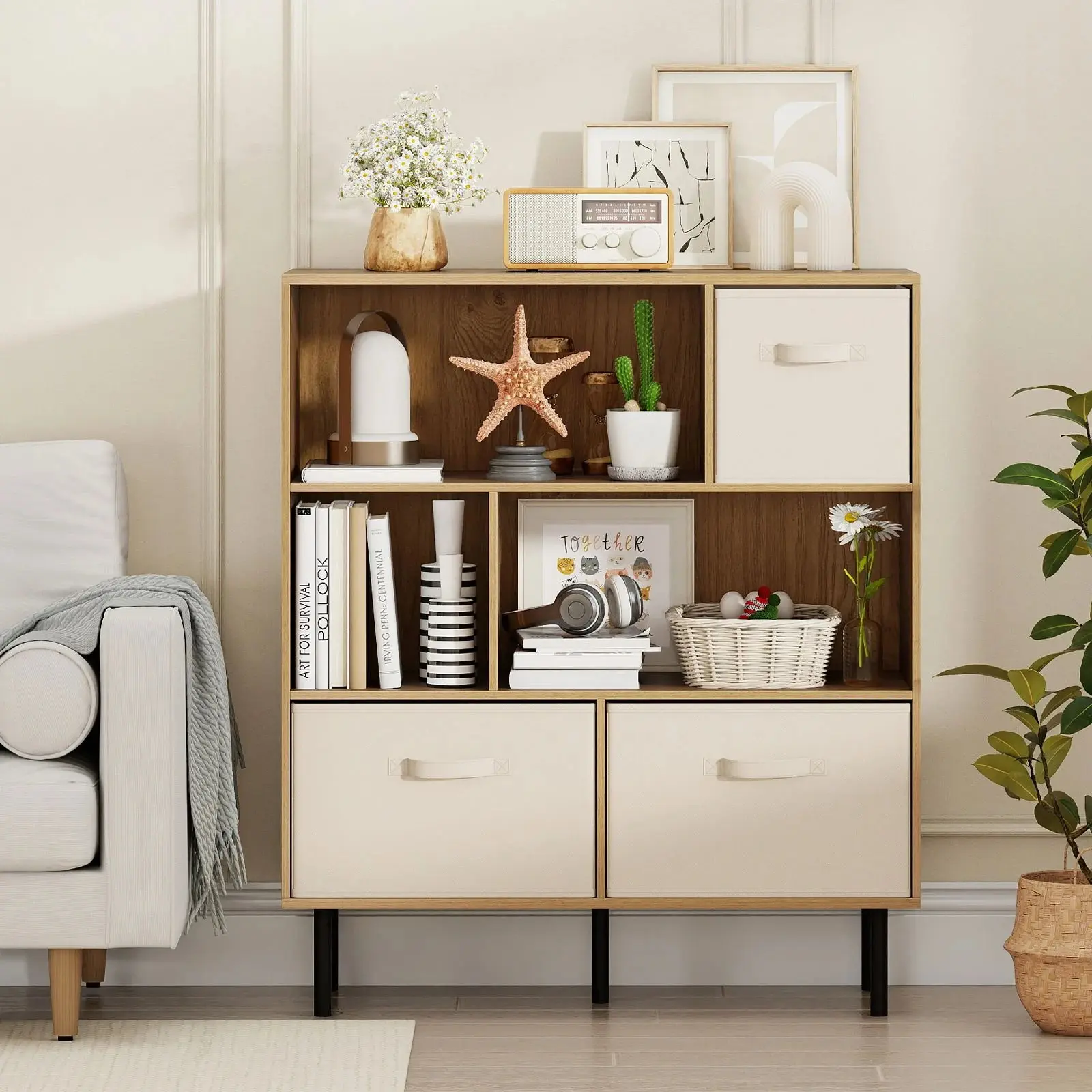 Стеллаж Costway JV12969NA (Natural) - 6