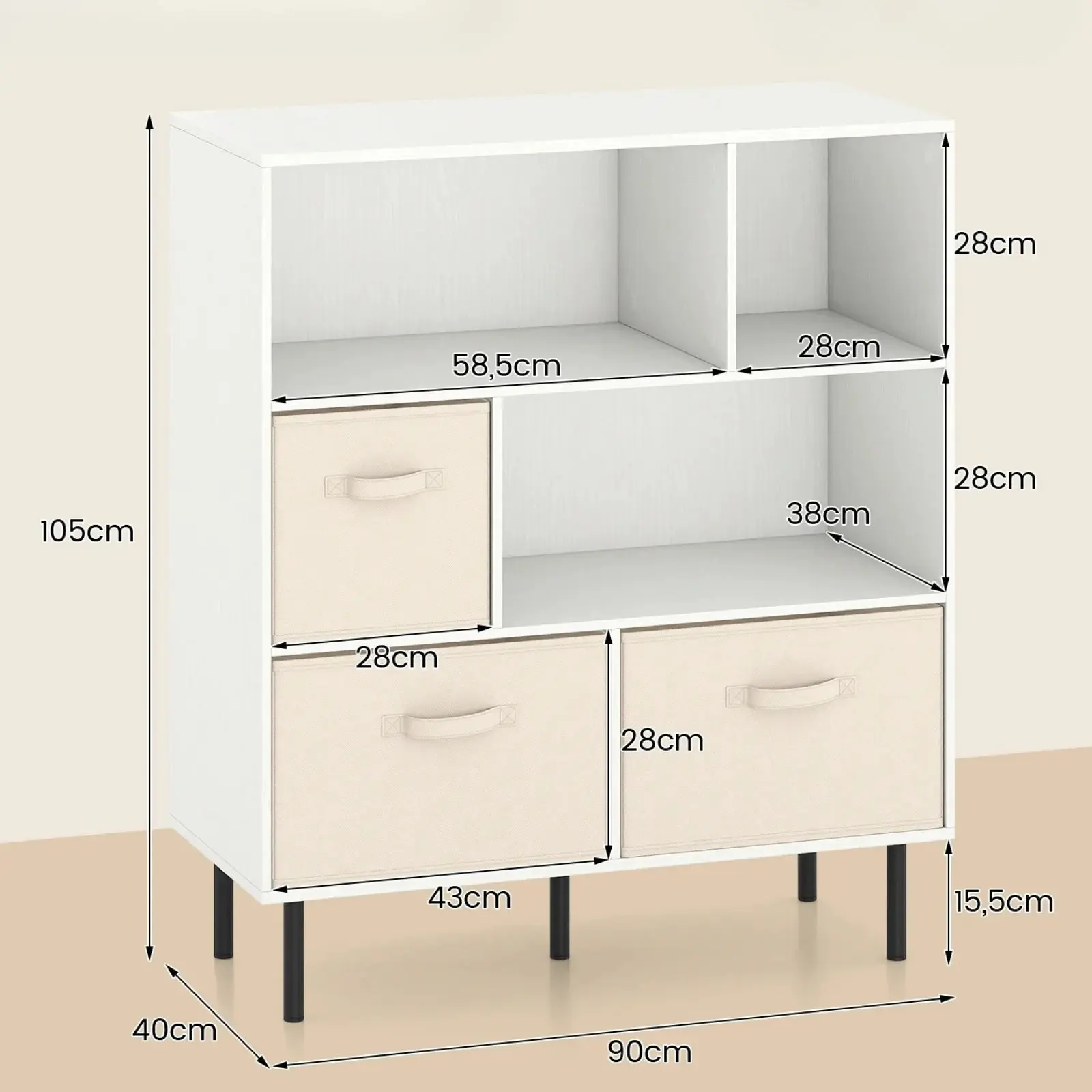 Стеллаж Costway JV12969WH (White) - 4