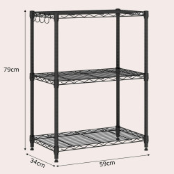Etajera Costway JV12971DK (Black) Thumb