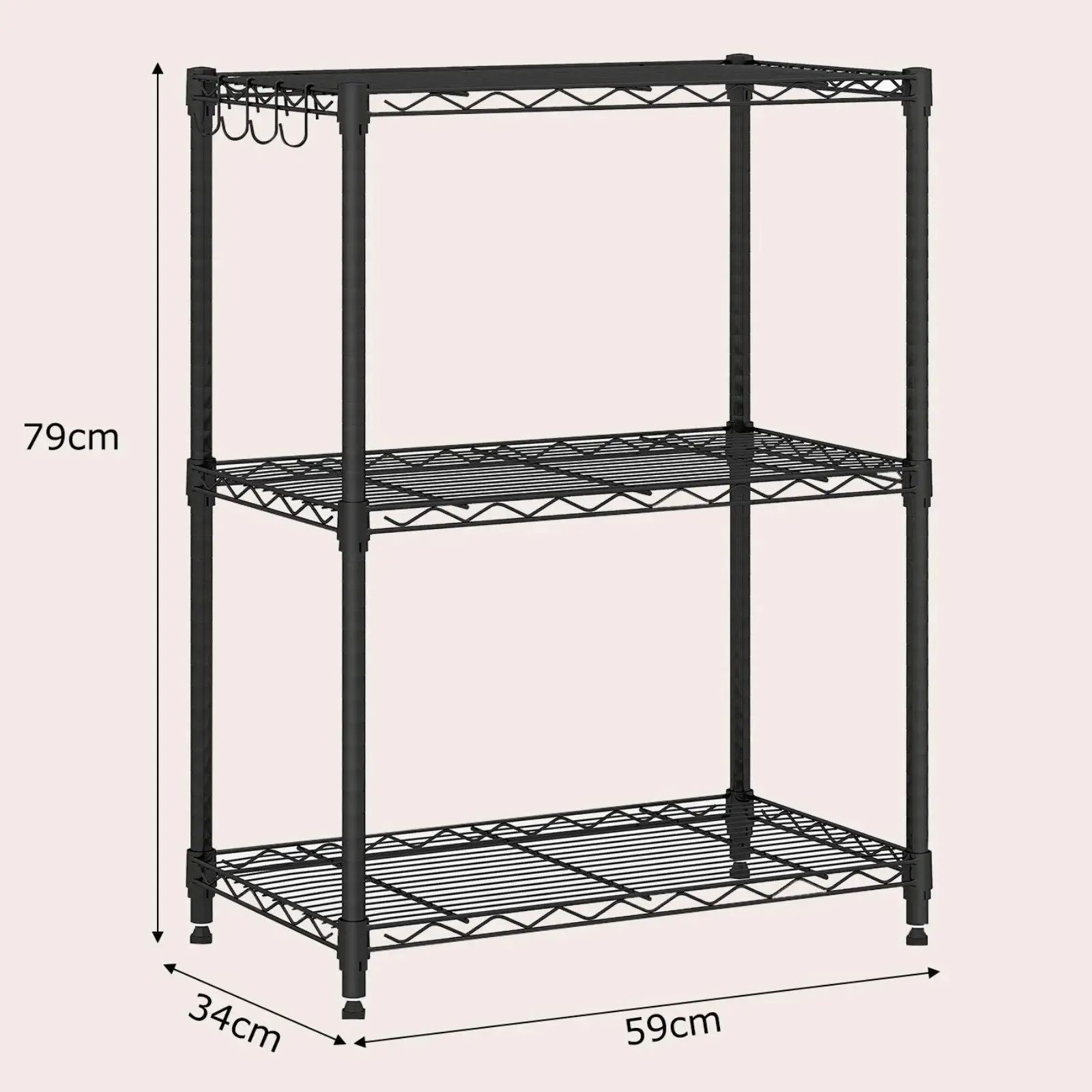 Etajera Costway JV12971DK (Black) - 3