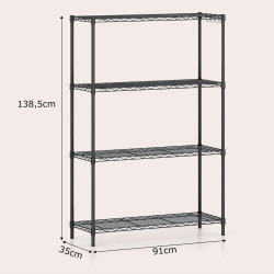 Etajera Costway JV12976DK (Black) Thumb