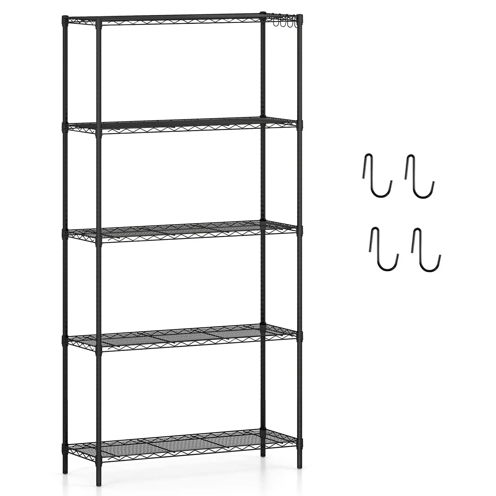 Etajera Costway JV12977DK (Black) - 2