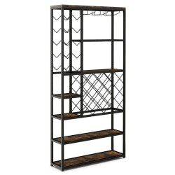 Etajera Costway JV13090 (Brown/Black) Thumb