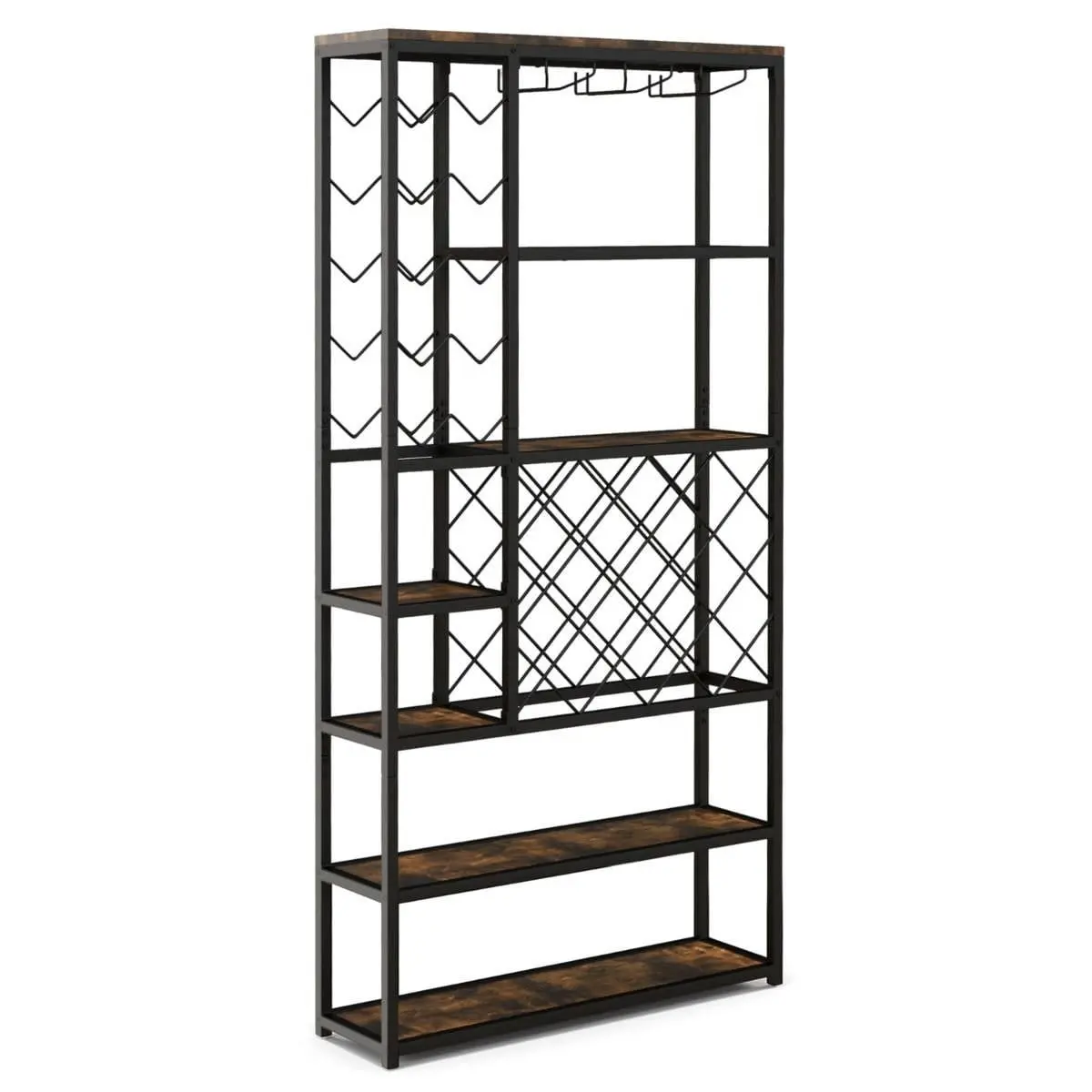 Etajera Costway JV13090 (Brown/Black) - 2