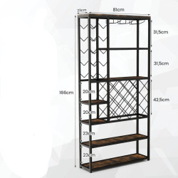 Etajera Costway JV13090 (Brown/Black) Thumb