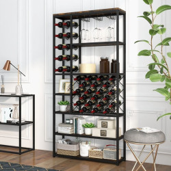 Etajera Costway JV13090 (Brown/Black)