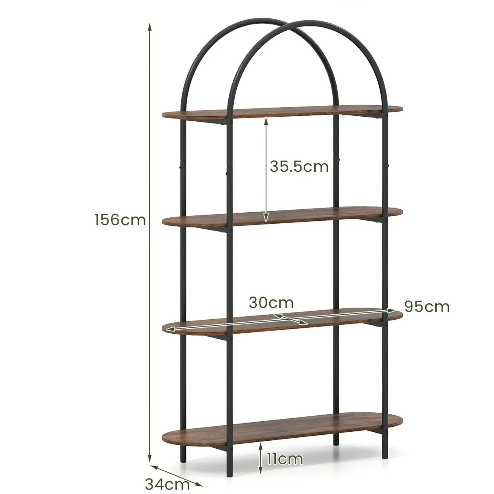 Etajera Costway JV13495CF (Brown) - 3