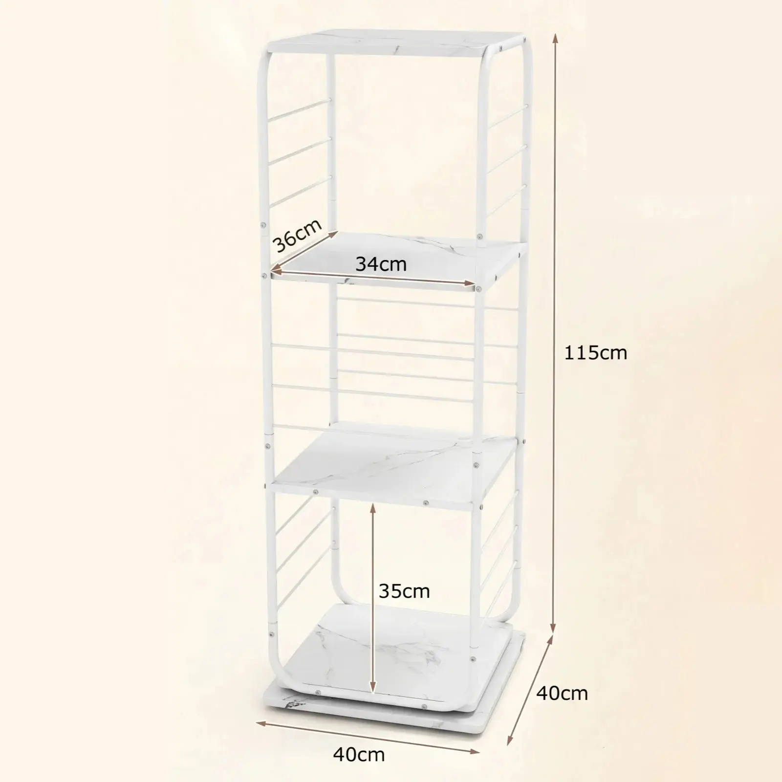 Etajera Costway JV13942WH (White) - 3