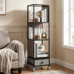 Etajera Costway JV13976GR (Grey/Brown)