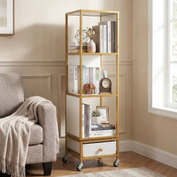 Etajera Costway JV13976WH (White/Gold)