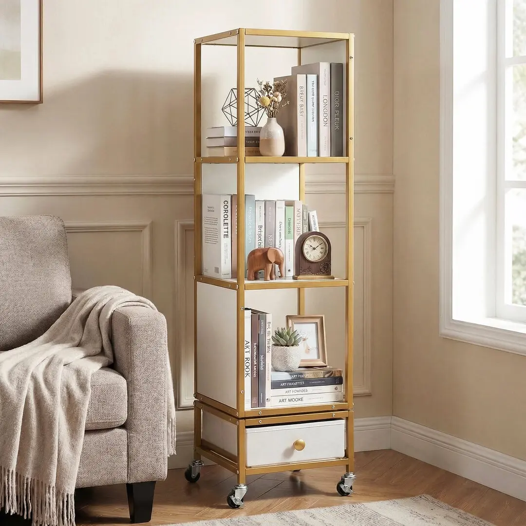 Etajera Costway JV13976WH (White/Gold)