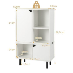 Etajera Costway JZ10160WH (White) Thumb