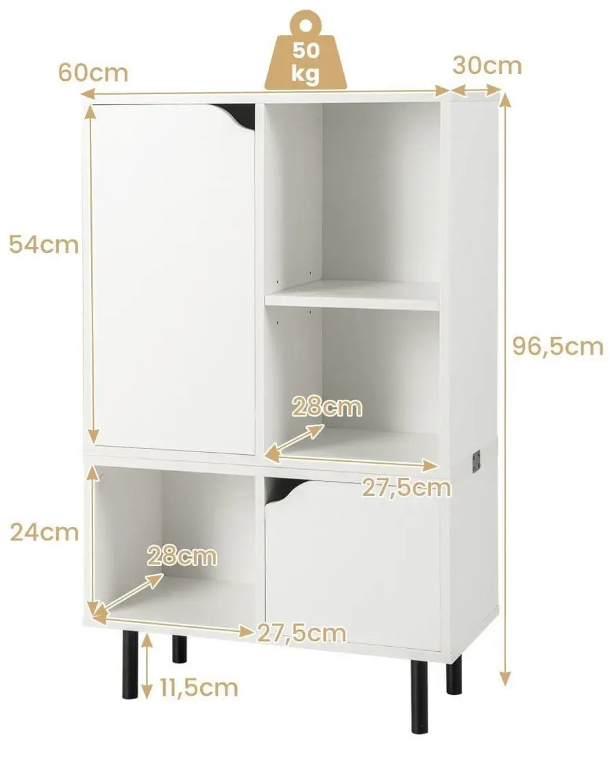 Etajera Costway JZ10160WH (White)