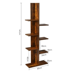 Стеллаж Costway JZ10176CF (Rustic Brown) Thumb