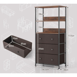 Etajera Costway JZ10235BN (Brown) Thumb