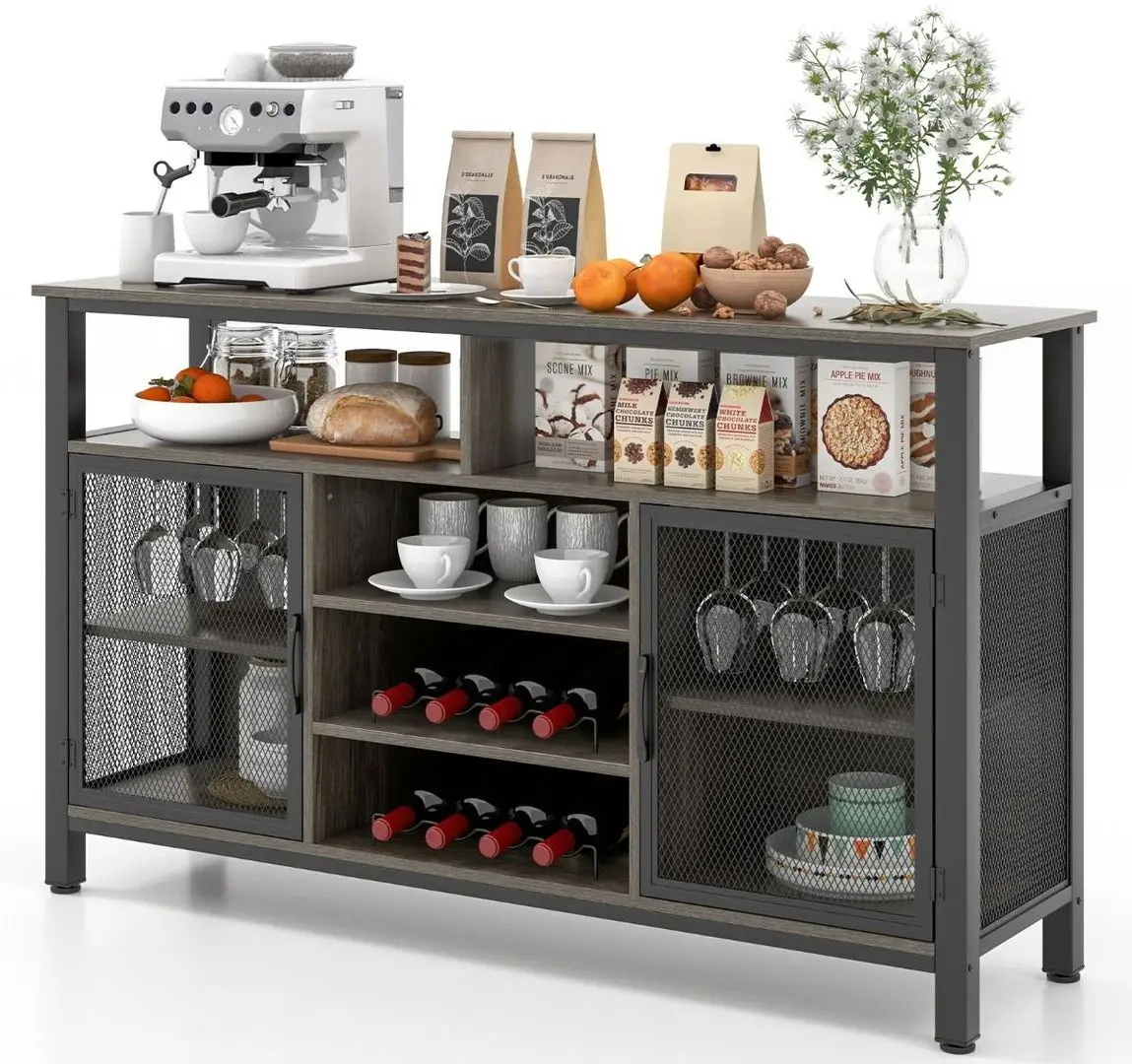 Etajera pentru sticle Costway HV10478GR (Grey) - 4