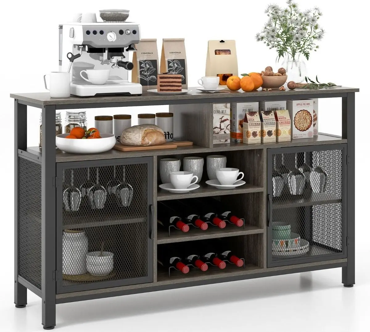 Etajera pentru sticle Costway HV10478GR (Grey) - 5