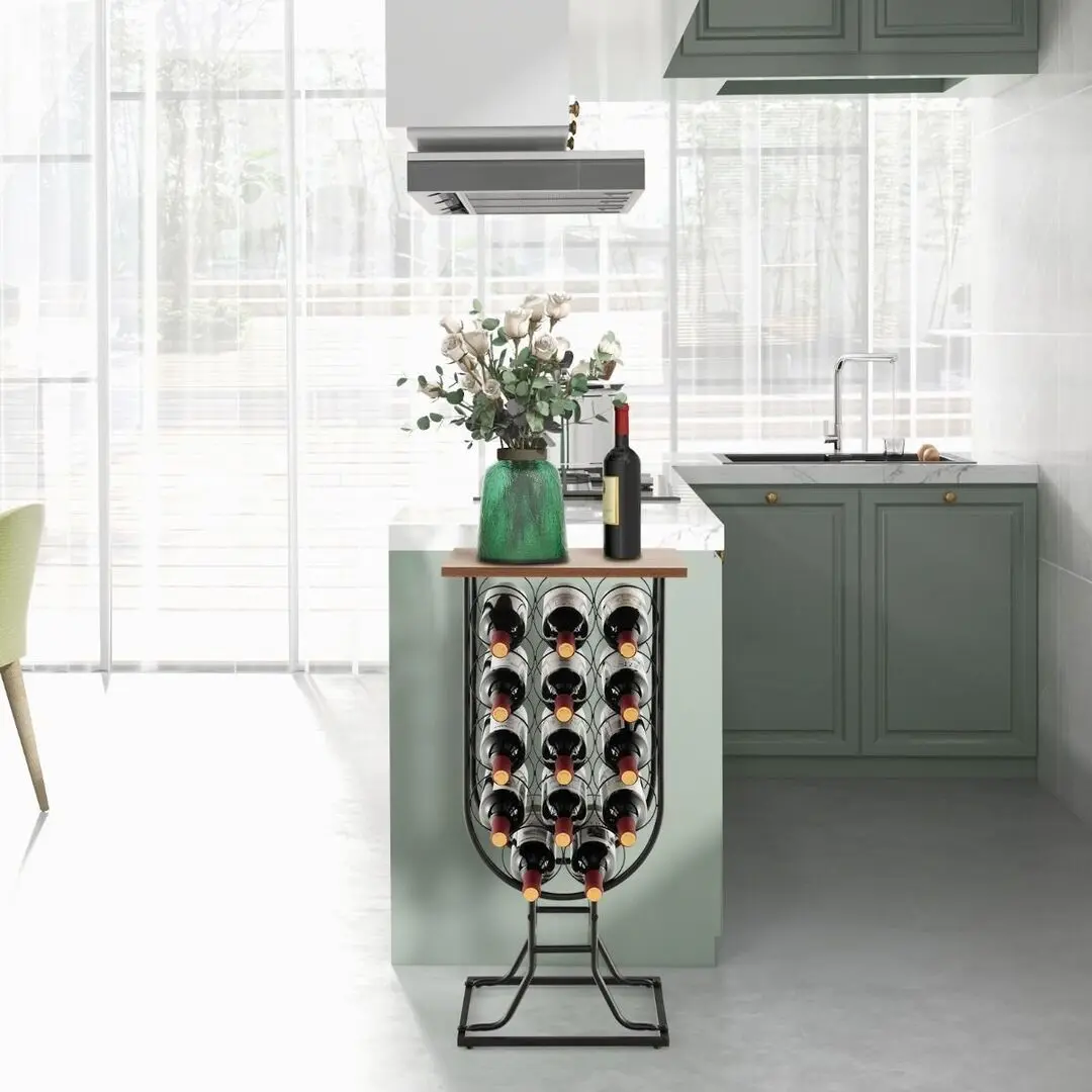 Подставка для бутылок Costway JV10767DK (Brown/Black)