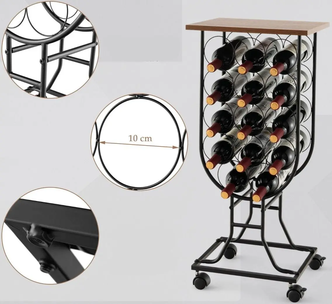 Подставка для бутылок Costway JV10767DK (Brown/Black)