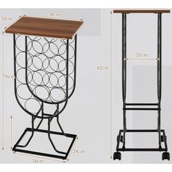 Подставка для бутылок Costway JV10767DK (Brown/Black) Thumb