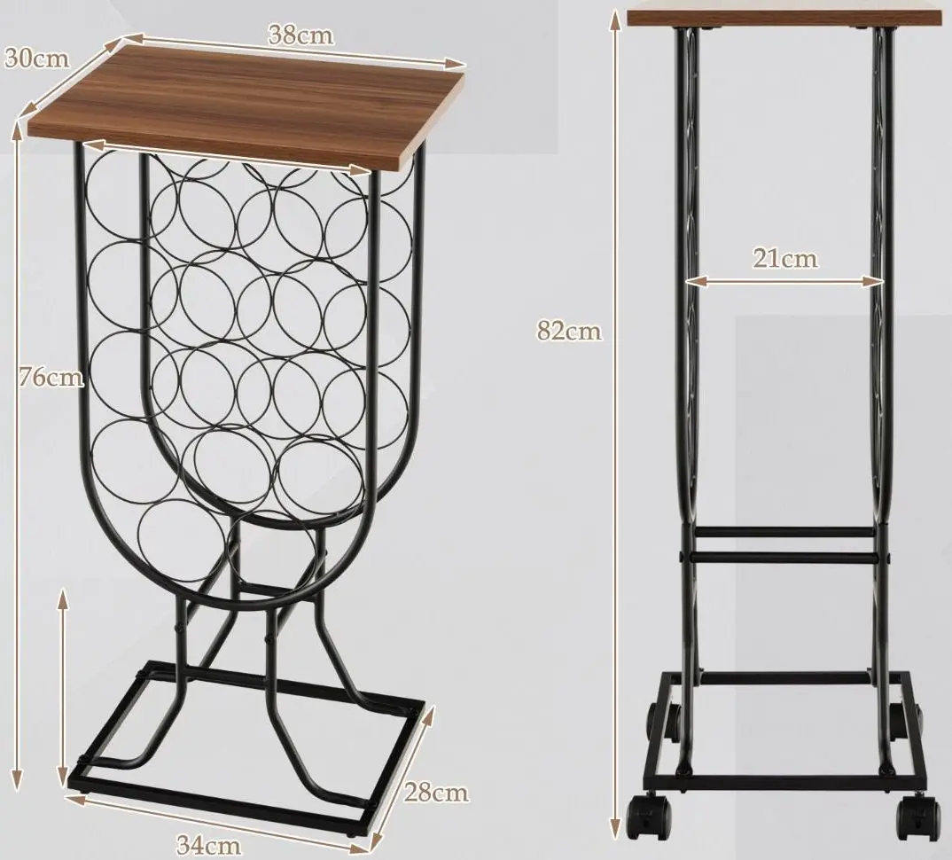 Подставка для бутылок Costway JV10767DK (Brown/Black)