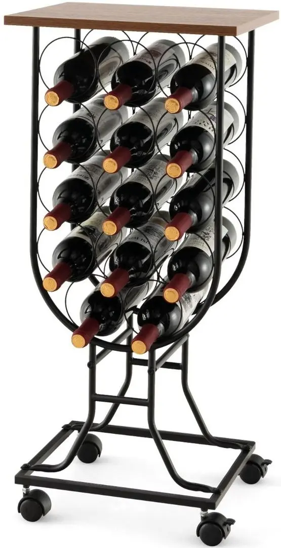 Подставка для бутылок Costway JV10767DK (Brown/Black)