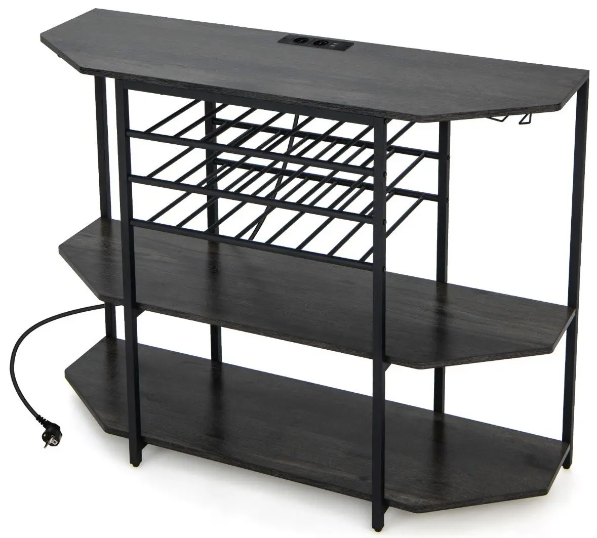 Стеллаж для бутылок Costway JV11141DE-GR (Dark Grey/Black)