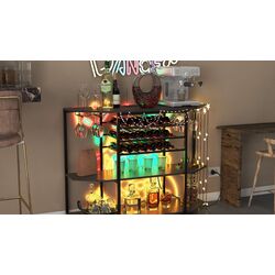 Стеллаж для бутылок Costway JV11141DE-GR (Dark Grey/Black) Thumb