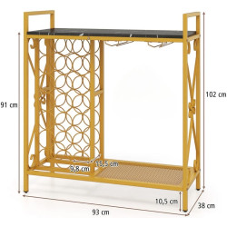 Etajera pentru sticle Costway JV12128DK (Yellow/Black) Thumb
