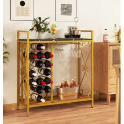 Etajera pentru sticle Costway JV12128DK (Yellow/Black)