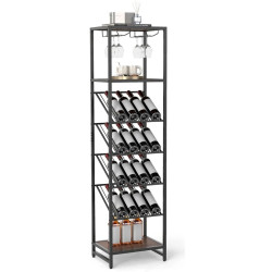 Etajera pentru sticle Costway JV13145 (Black/Brown) Thumb