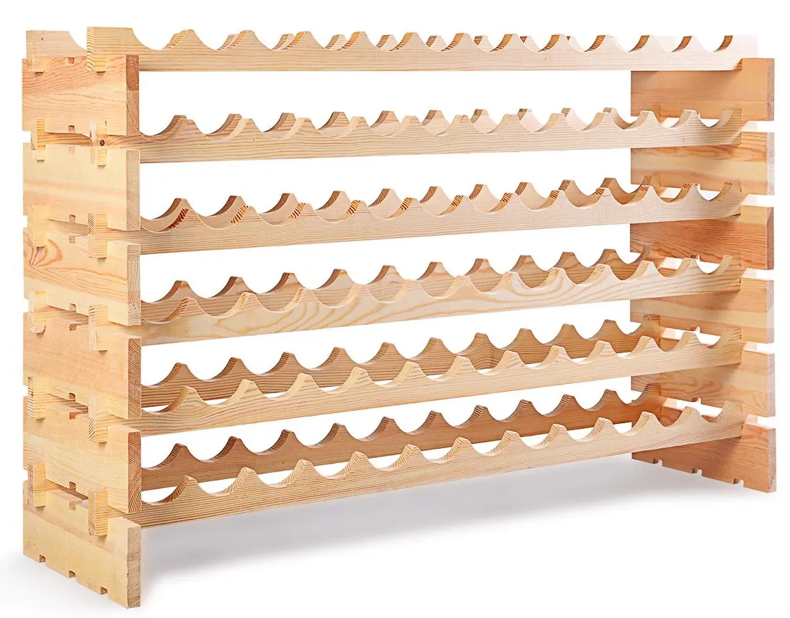 Etajera modulara pentru sticle Costway JV11734NA (Natural)