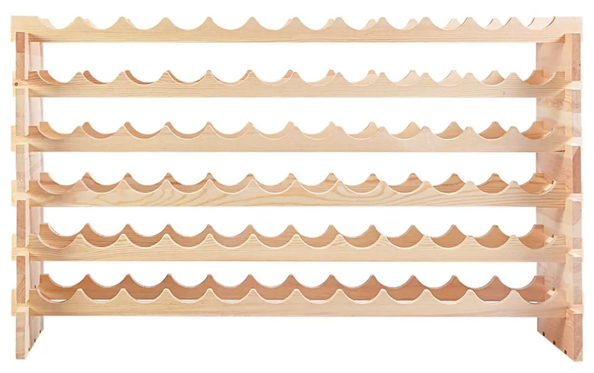 Etajera modulara pentru sticle Costway JV11734NA (Natural)