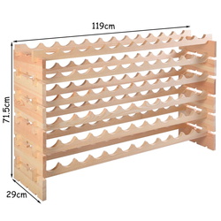 Etajera modulara pentru sticle Costway JV11734NA (Natural) Thumb