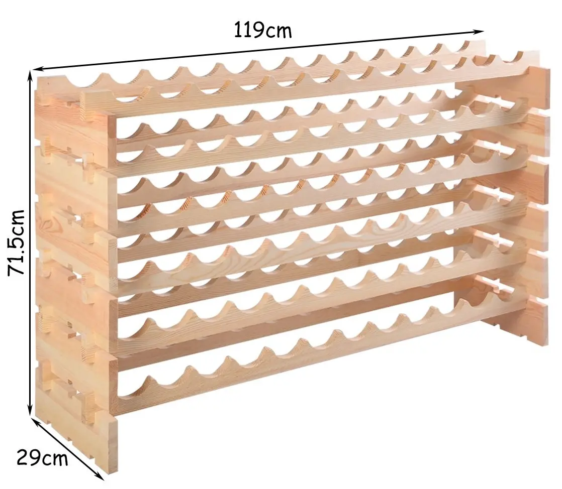 Etajera modulara pentru sticle Costway JV11734NA (Natural)