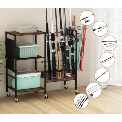 Стеллаж для удочек Costway TA10072 (Brown/Black) Thumb