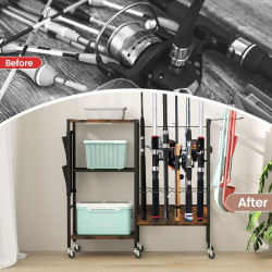 Стеллаж для удочек Costway TA10072 (Brown/Black) Thumb