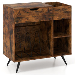 Стеллаж для виниловых пластинок Costway JV12144DE-CF (Rustic Brown) Thumb