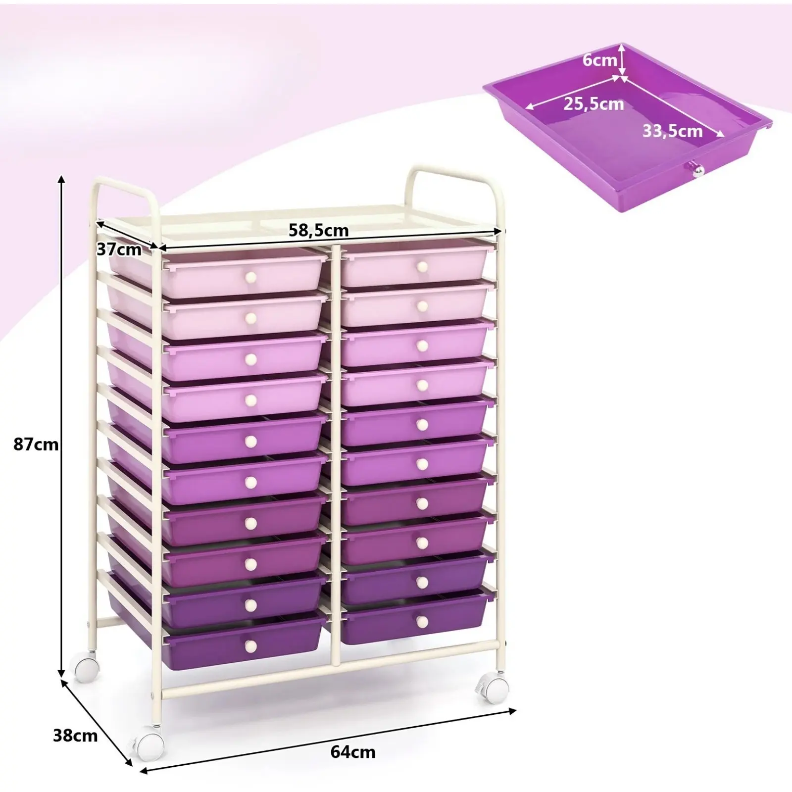 Etajera-organizator Costway HW56501PU (Purple) - 4