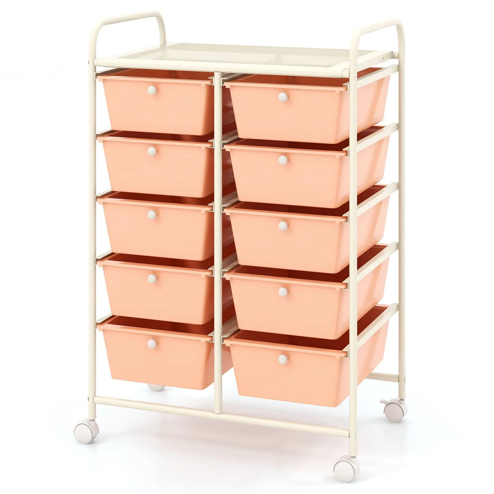 Стеллаж-органайзер Costway JV11073PF (Pink/White) - 2