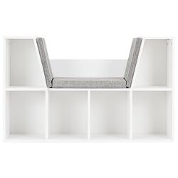 Etajera cu scaun tapitat Costway JZ10199WH (White) Thumb