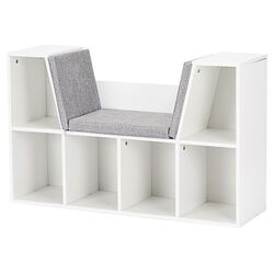 Etajera cu scaun tapitat Costway JZ10199WH (White) Thumb